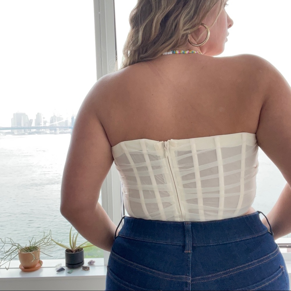 Fashion Nova Mesh Corset Top
